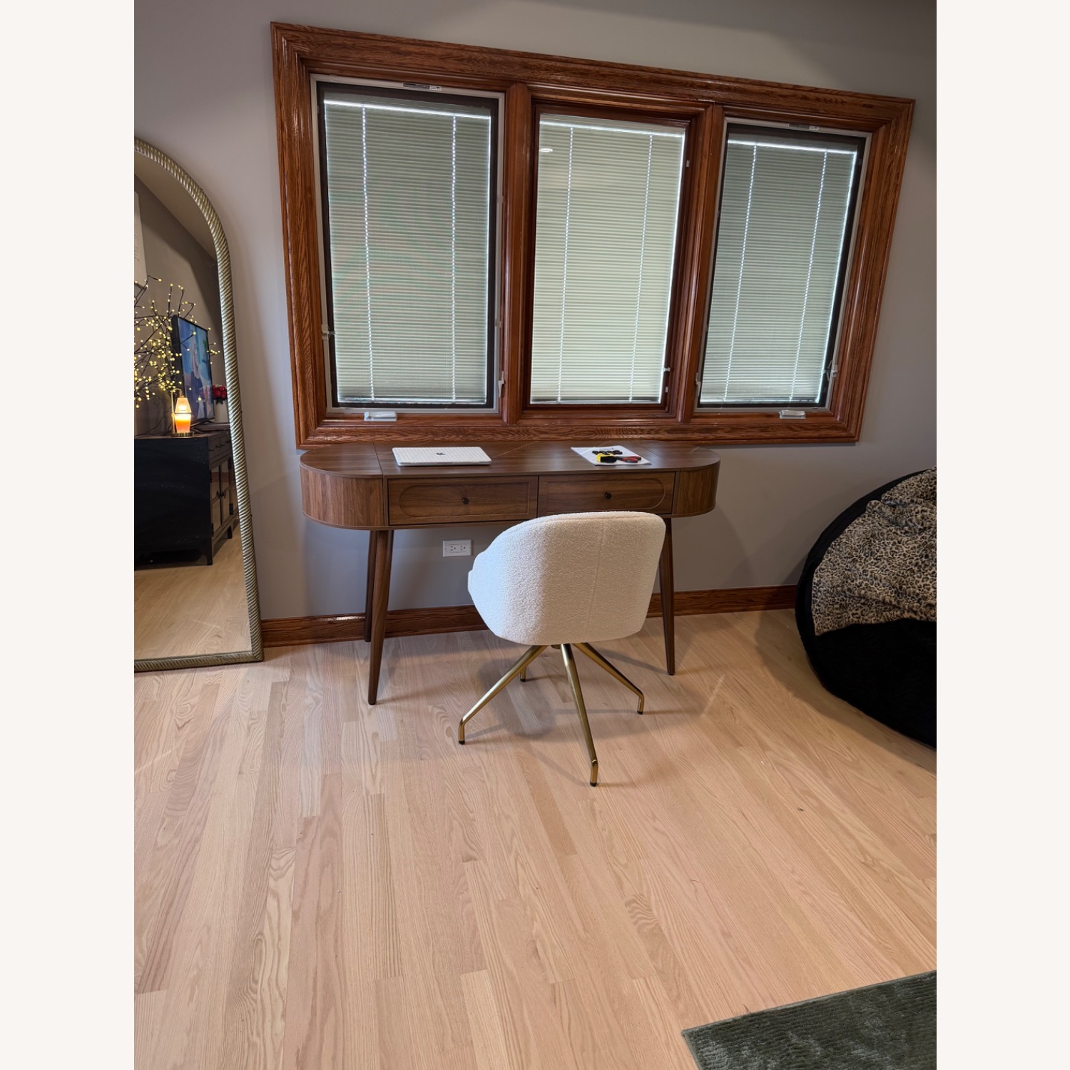 Mid-Century Dark Brown Desk - image-1