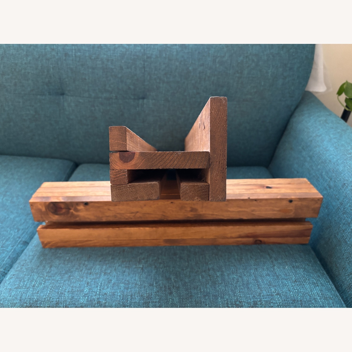 Wall Mounted Wine Bottle Rack & Shelves, Walnut - image-3