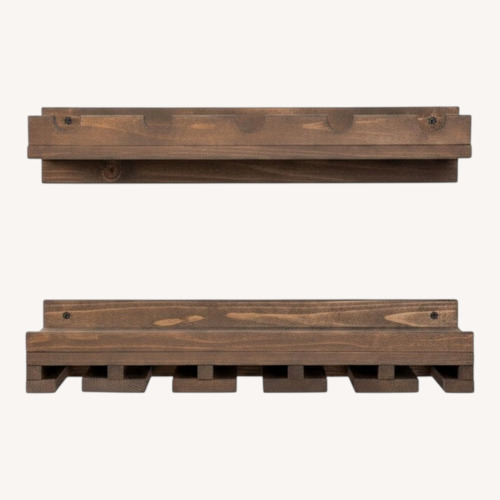 Used Wall Mounted Wine Bottle Rack & Shelves, Walnut for sale on AptDeco