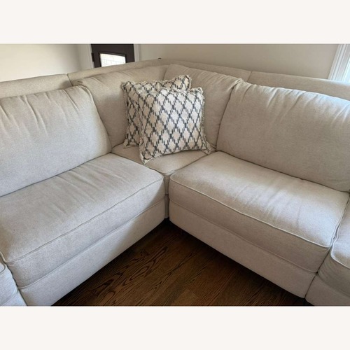 Used La-Z-Boy White Fabric 3+ Piece Sectional for sale on AptDeco