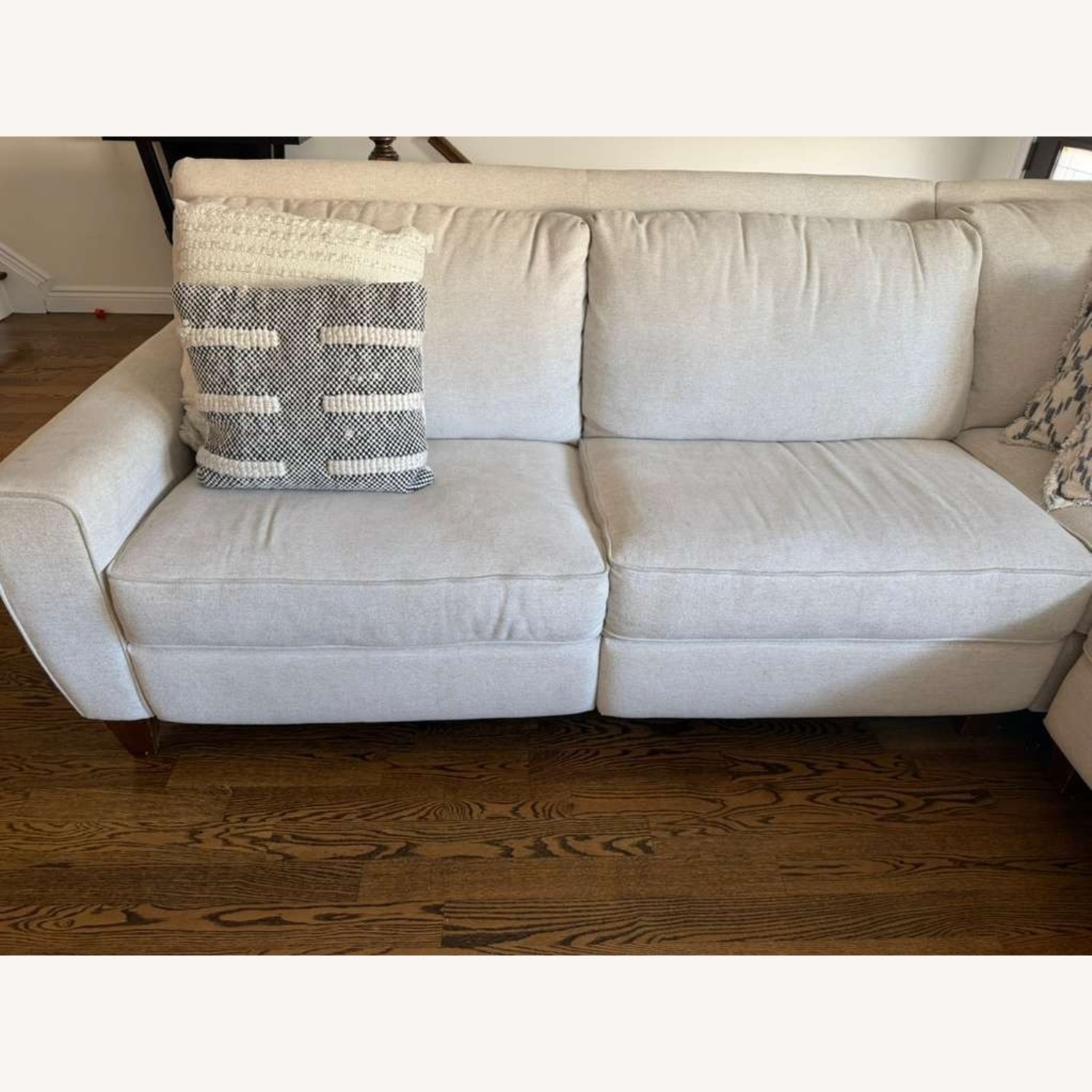 La-Z-Boy White Fabric 3+ Piece Sectional - image-5