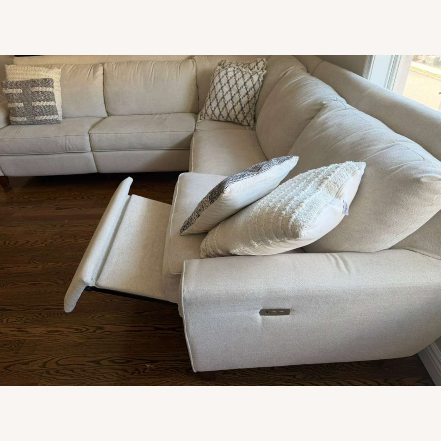 La-Z-Boy White Fabric 3+ Piece Sectional - image-2