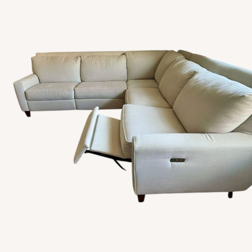 Used La-Z-Boy White Fabric 3+ Piece Sectional for sale on AptDeco