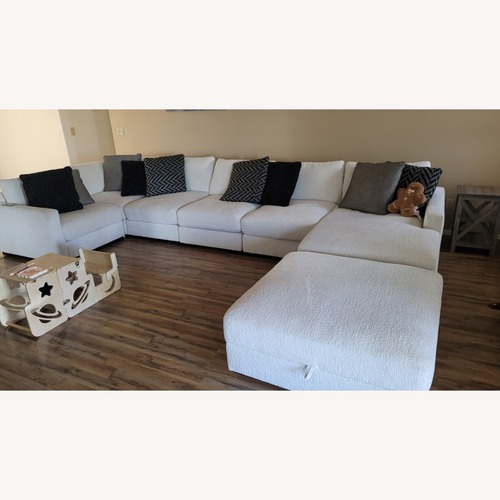 Used Ashley Furniture White 3+ Piece Sectional for sale on AptDeco