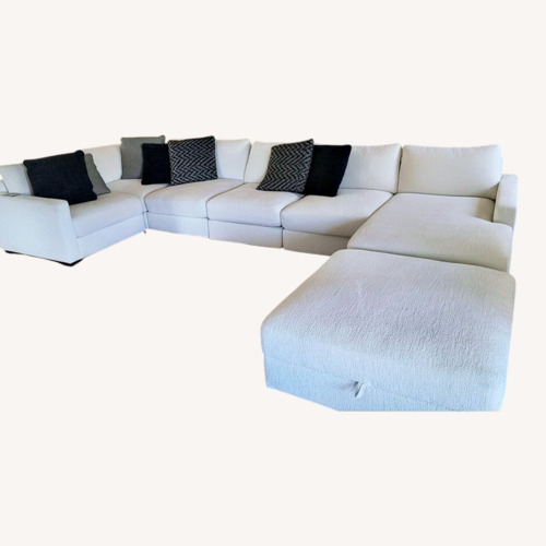 Used Ashley Furniture White 3+ Piece Sectional for sale on AptDeco