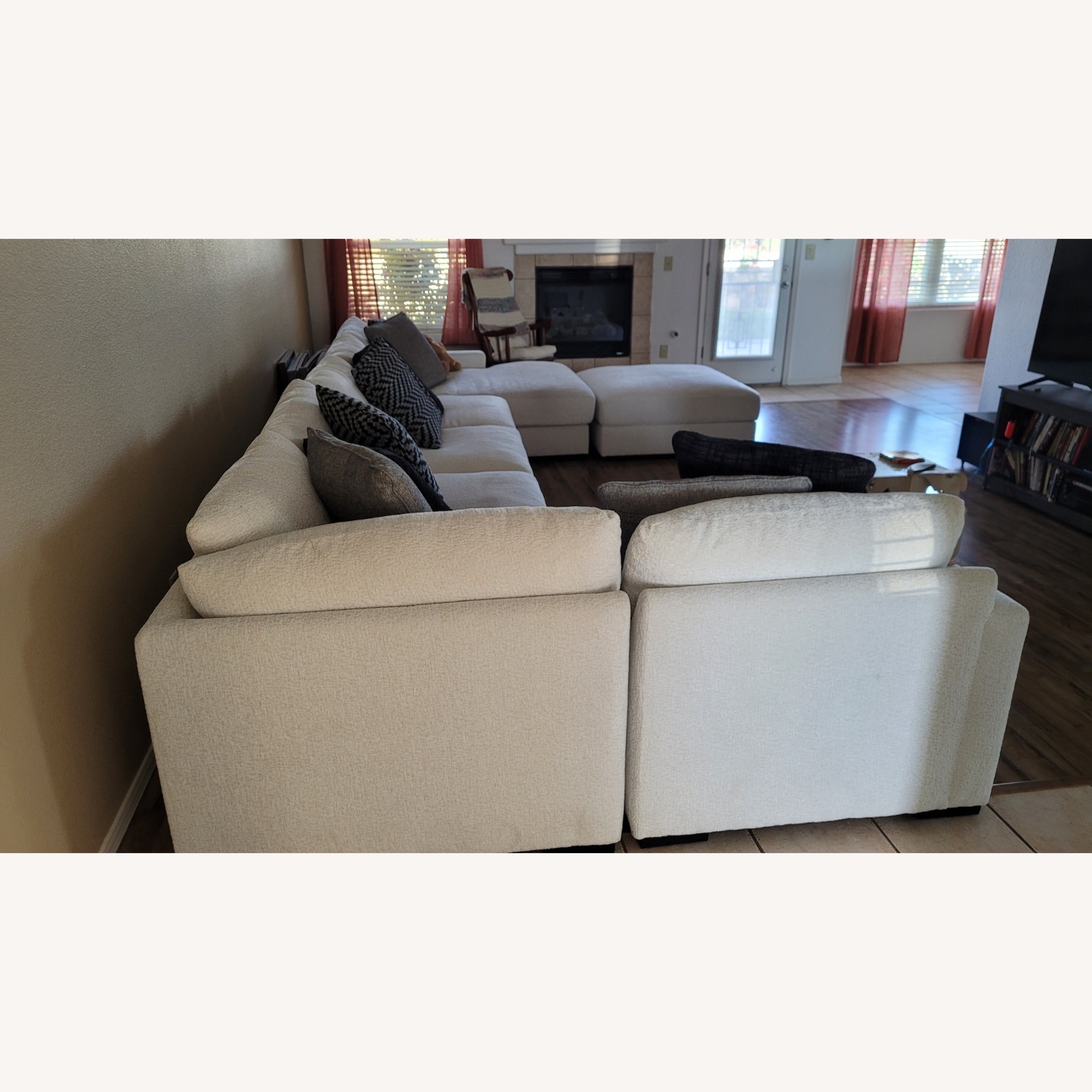 Ashley Furniture White 3+ Piece Sectional - image-2