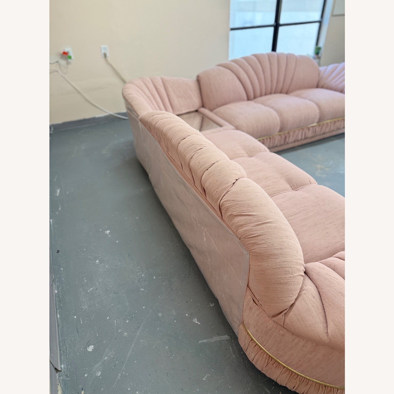 Rare Vintage 80’s Art Deco Sectional Sofa - image-7