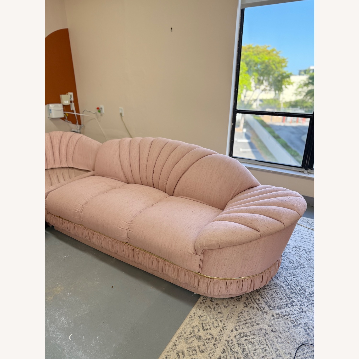 Rare Vintage 80’s Art Deco Sectional Sofa - image-4