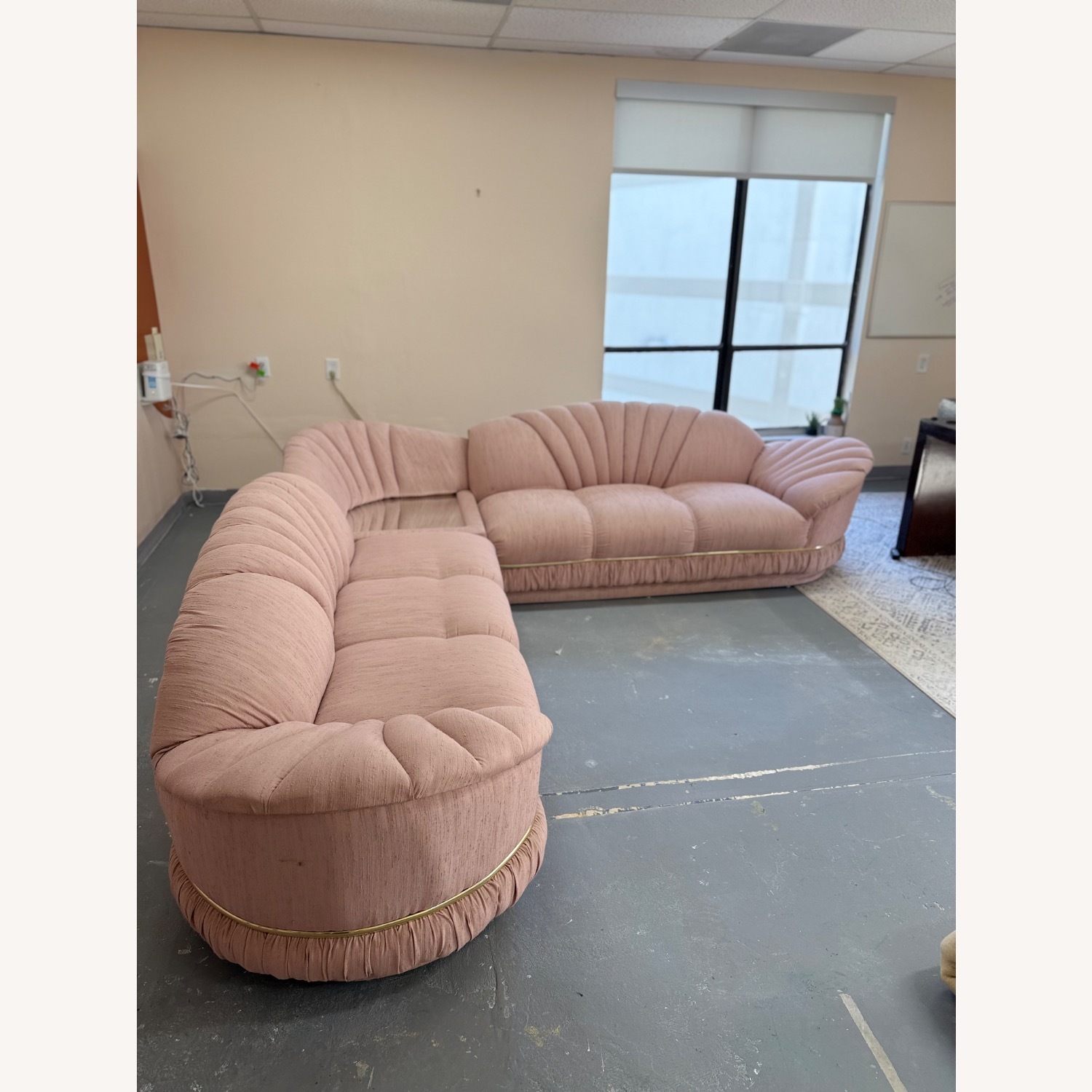 Rare Vintage 80’s Art Deco Sectional Sofa - image-2