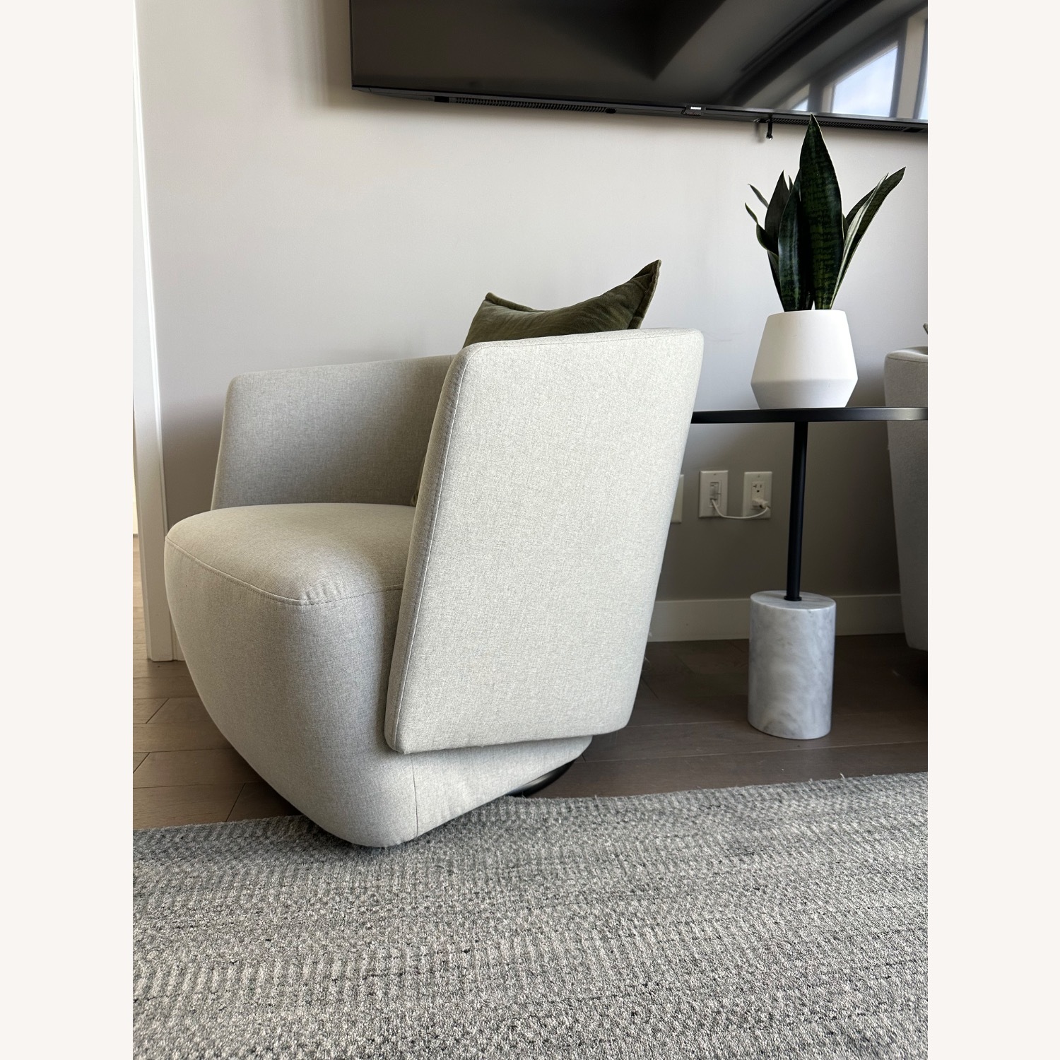 Pair of Swivel Lounge Chairs  - image-4