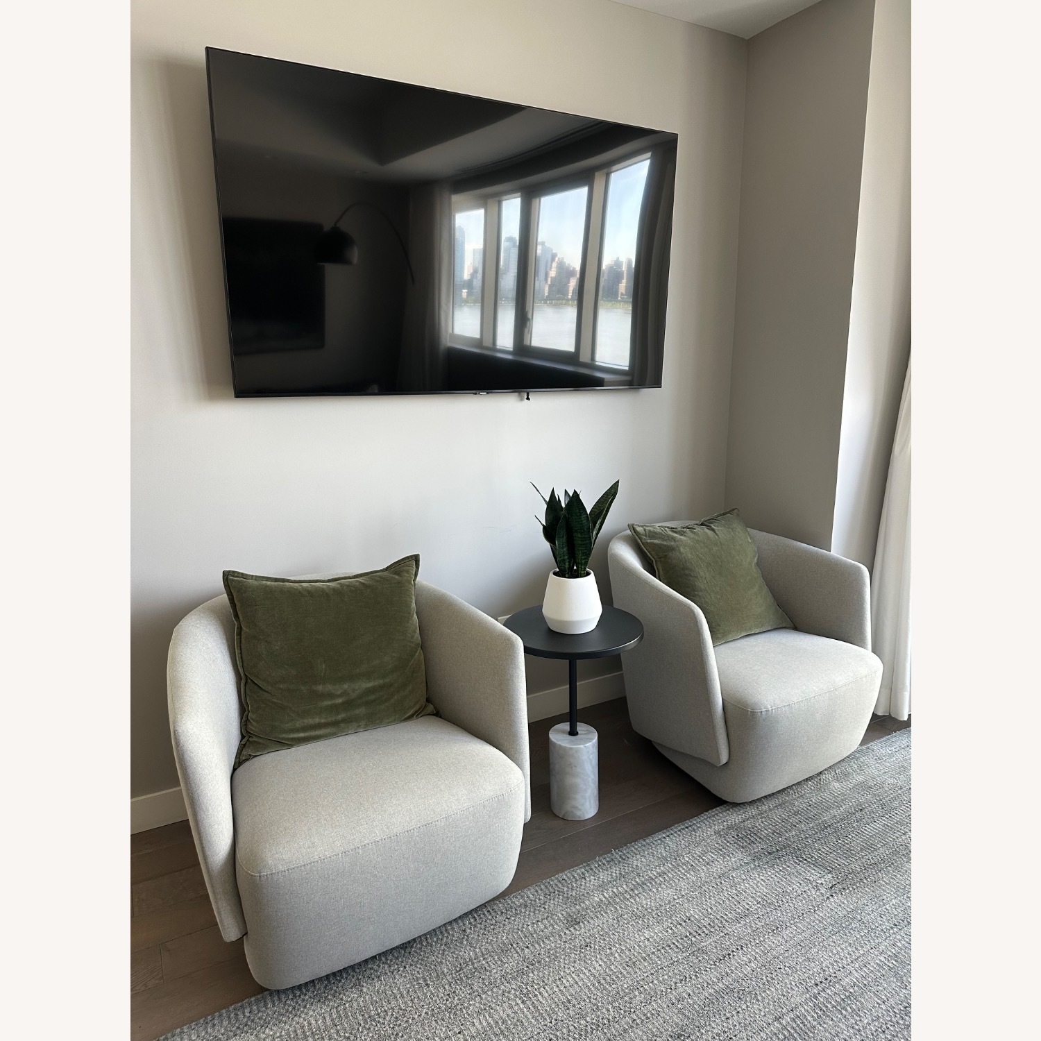 Pair of Swivel Lounge Chairs  - image-2