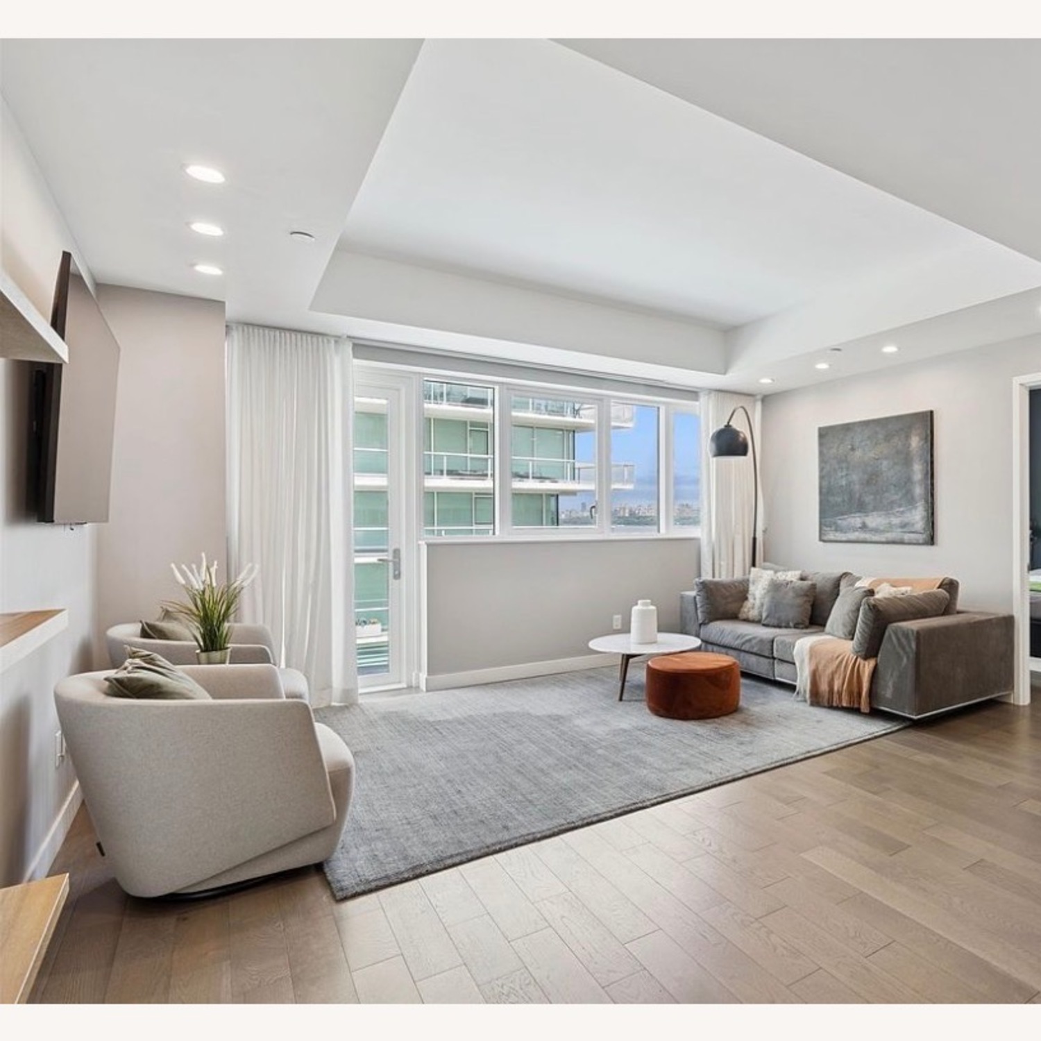 Pair of Swivel Lounge Chairs  - image-6