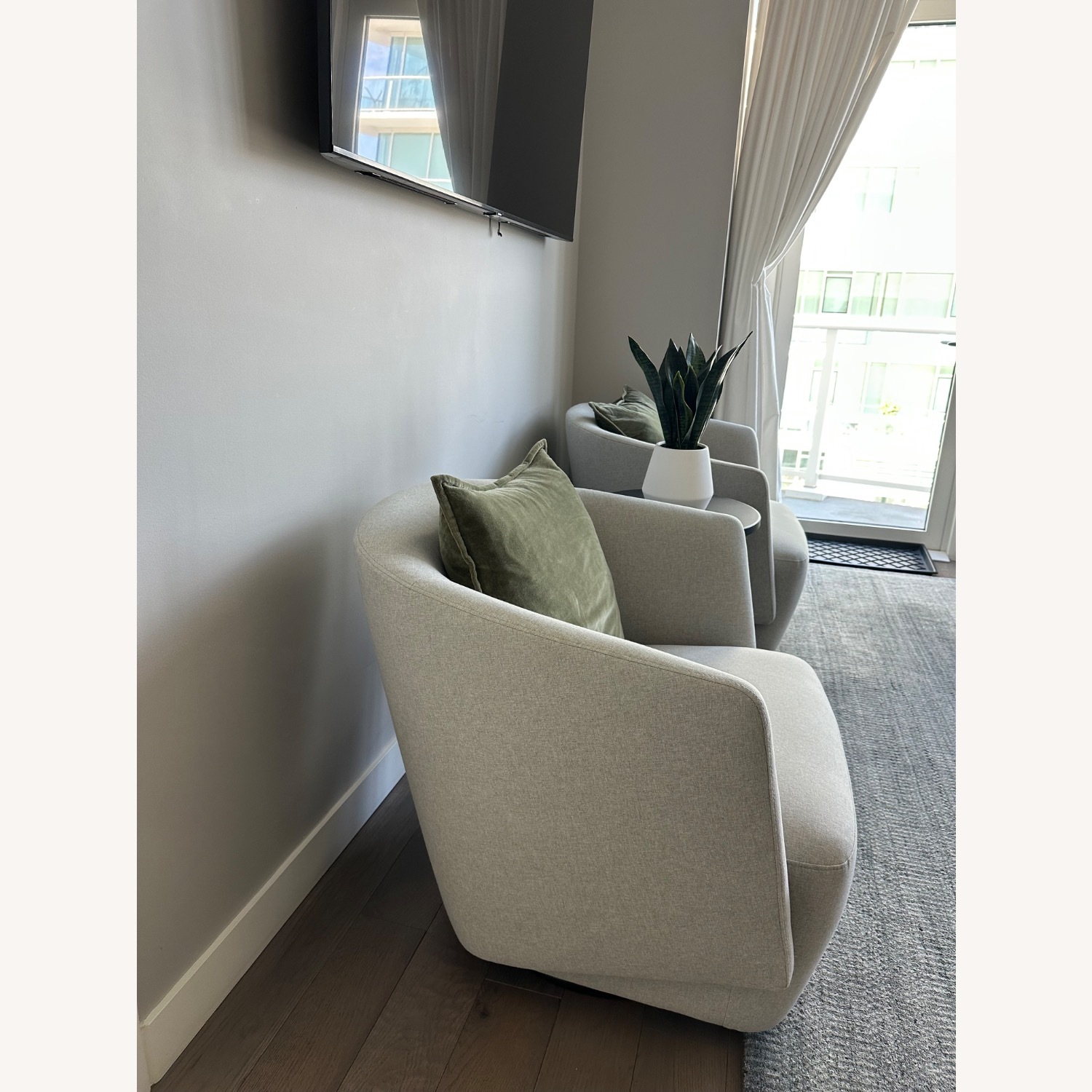 Pair of Swivel Lounge Chairs  - image-3