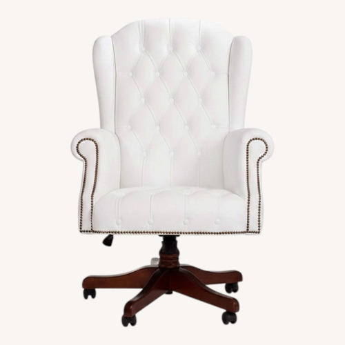 Used White Leather Office Chair for sale on AptDeco