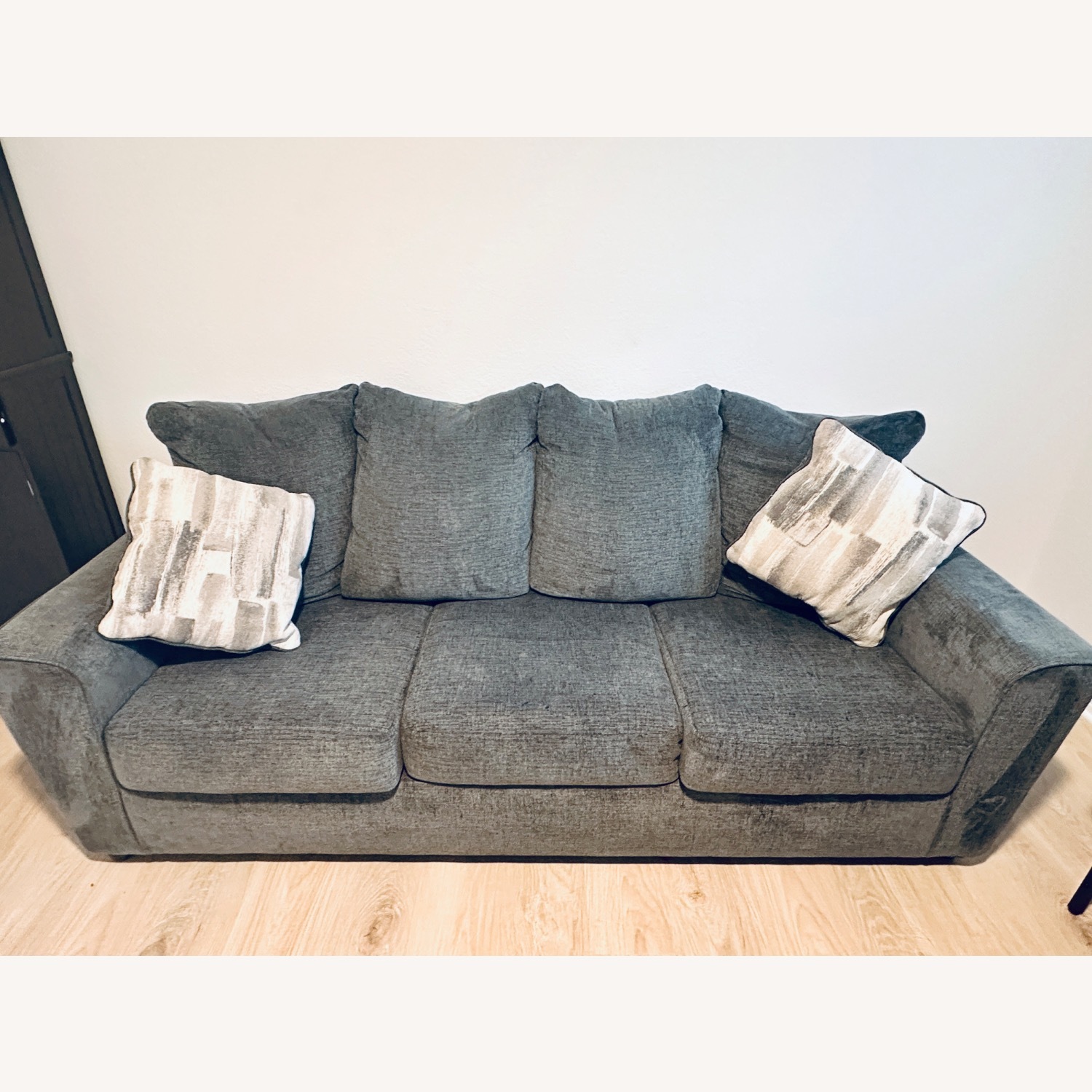 Ashley Furniture Light Gray Fabric 3+ Seater Sofa - image-2