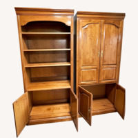 Ethan Allen Light Brown Wood Bookcase