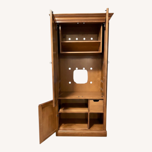 Used Ethan Allen Light Brown Wood Media Storage for sale on AptDeco