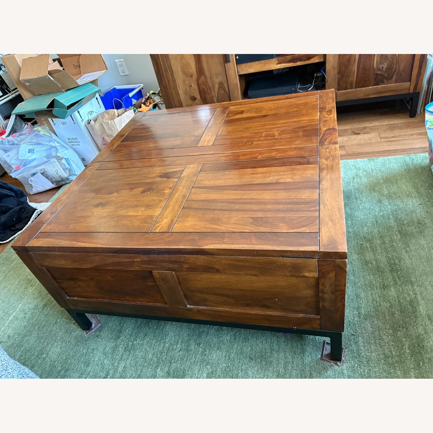 Crate & Barrel Tucker Coffee Table w Storage  - image-1