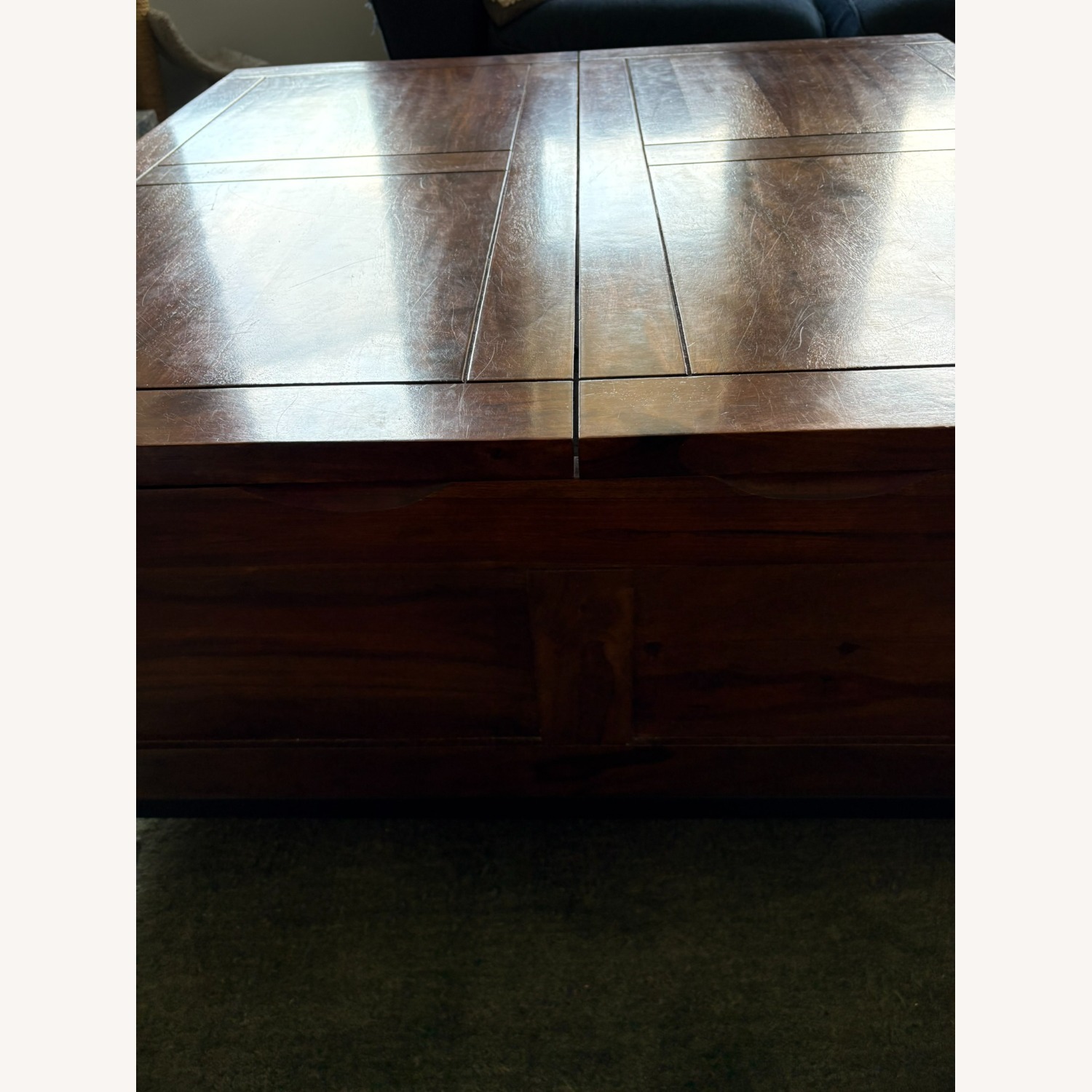 Crate & Barrel Tucker Coffee Table w Storage  - image-2