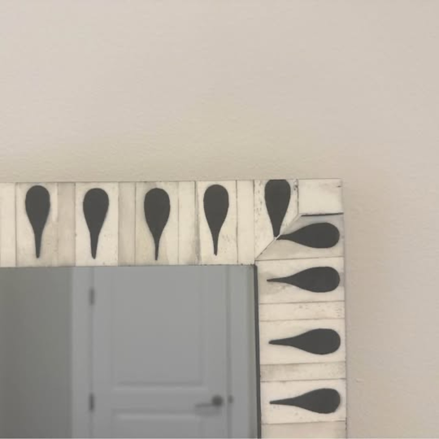 CB2 Bone Inlay Floor Mirror Black White  - image-3