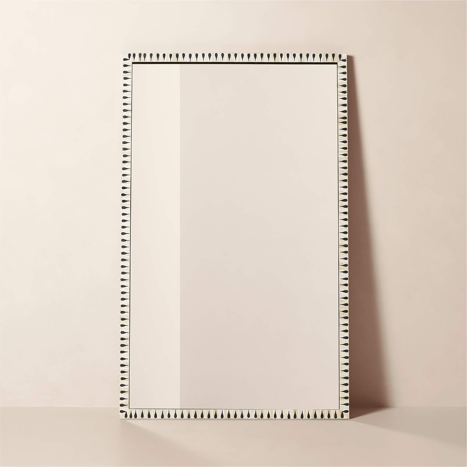 CB2 Bone Inlay Floor Mirror Black White  - image-4