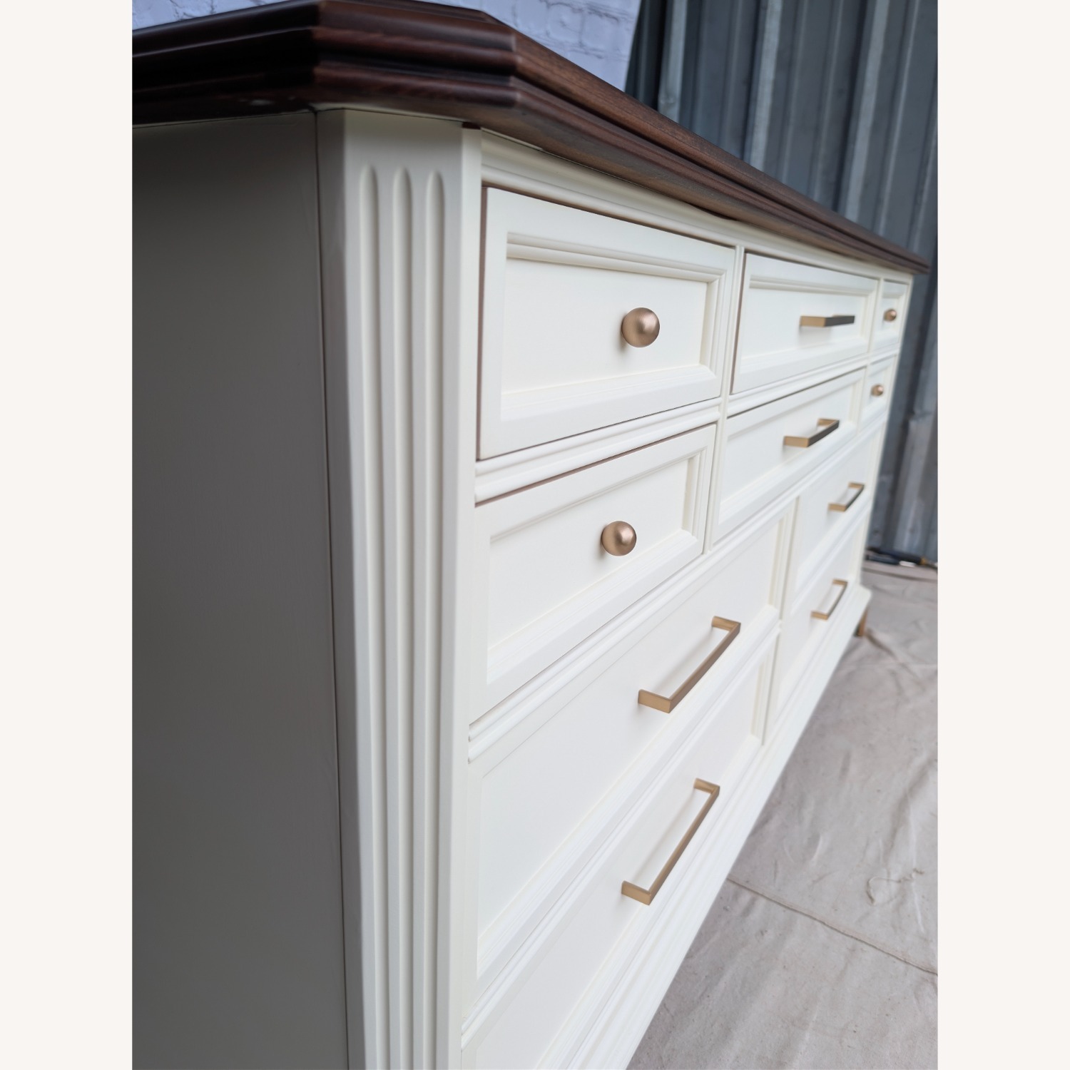 Bassett White Wood Dresser - image-4