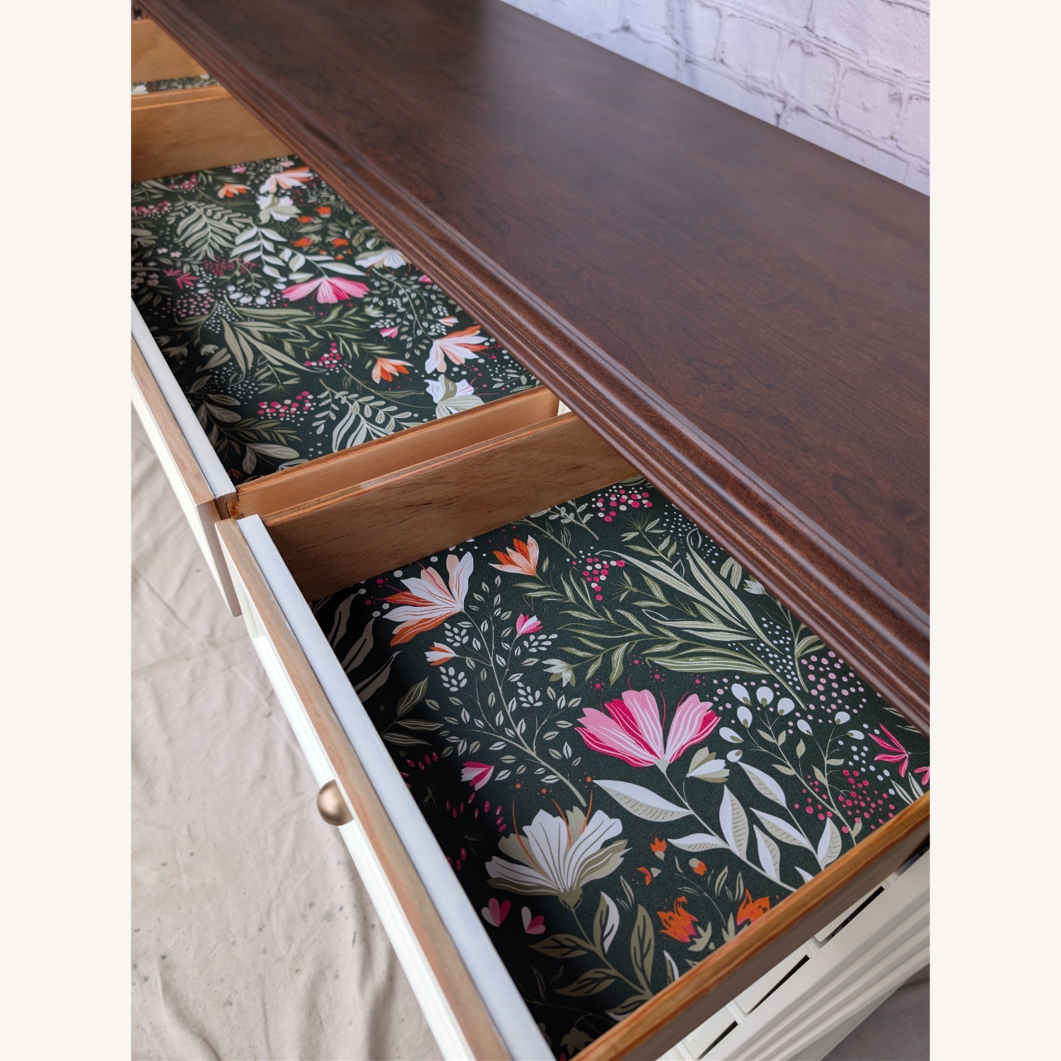 Bassett White Wood Dresser - image-6