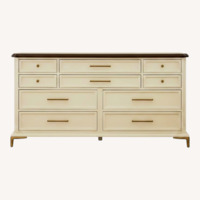 Bassett White Wood Dresser