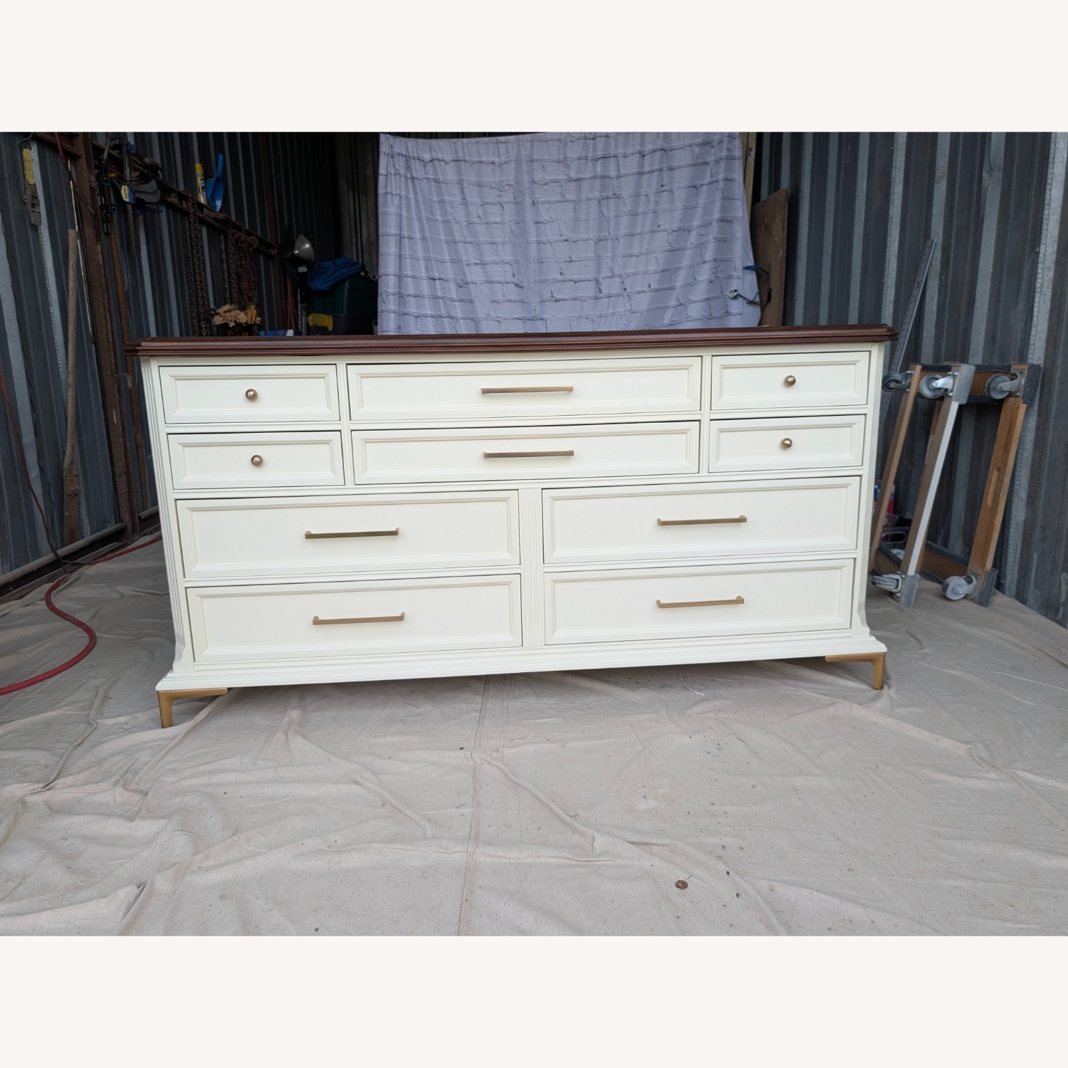 Bassett White Wood Dresser - image-11