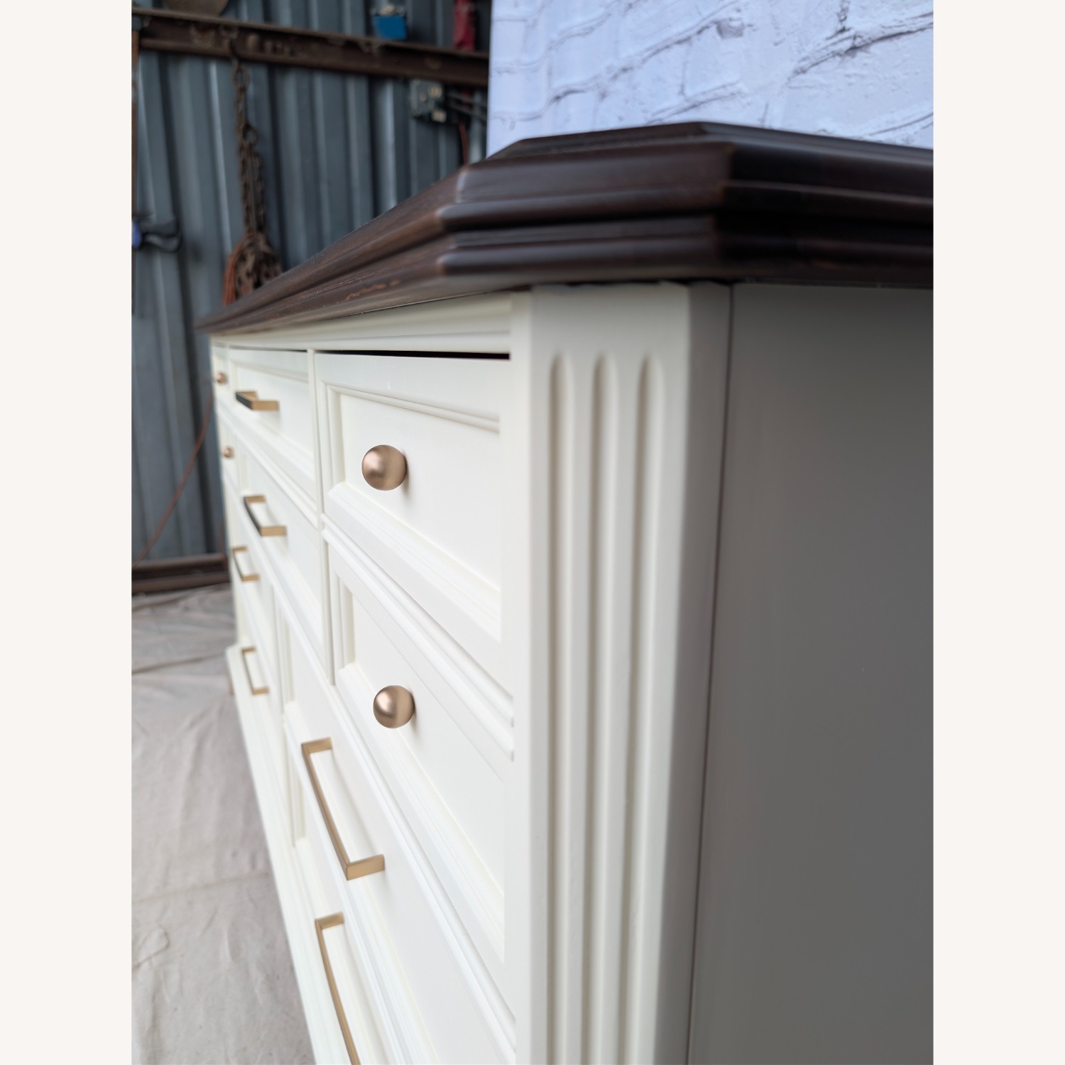Bassett White Wood Dresser - image-12