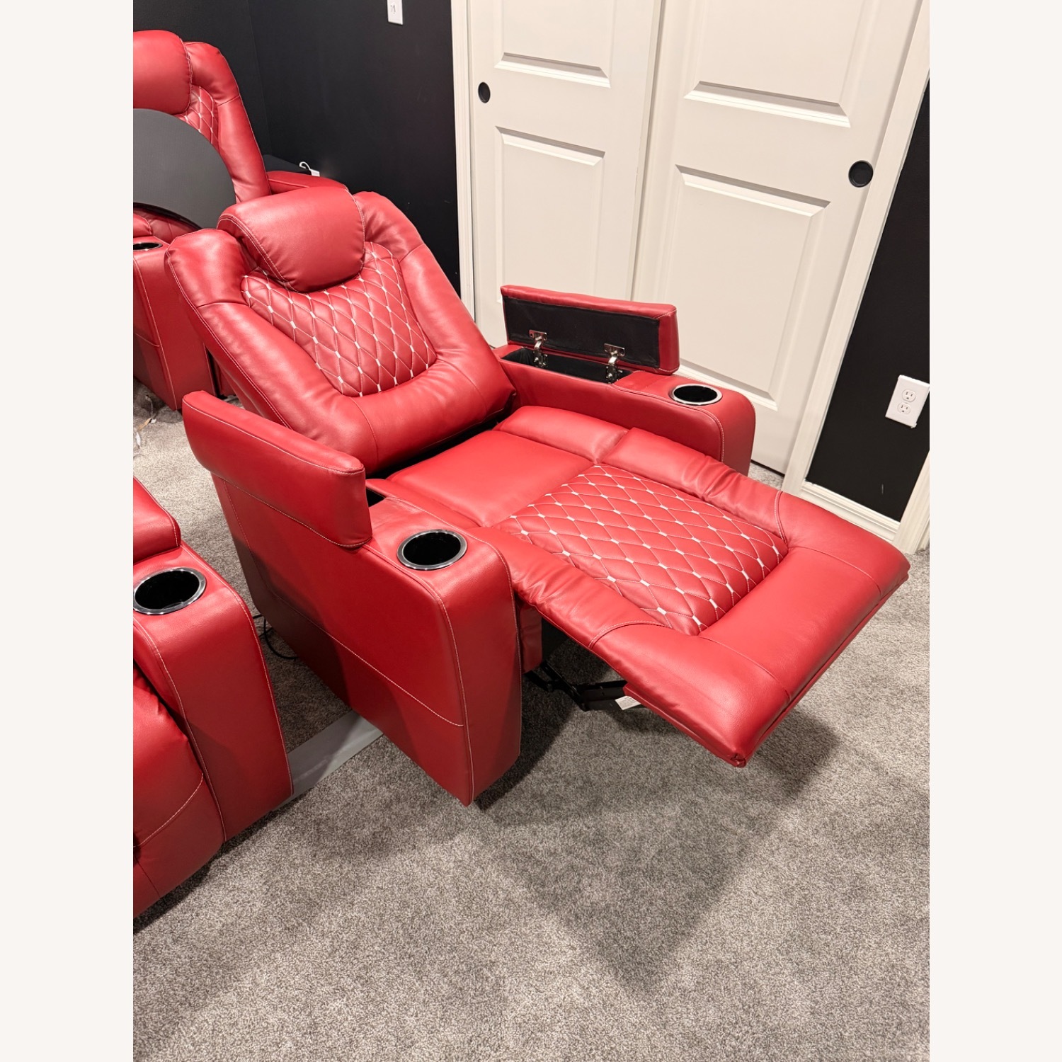 Red Leather Recliner - image-3