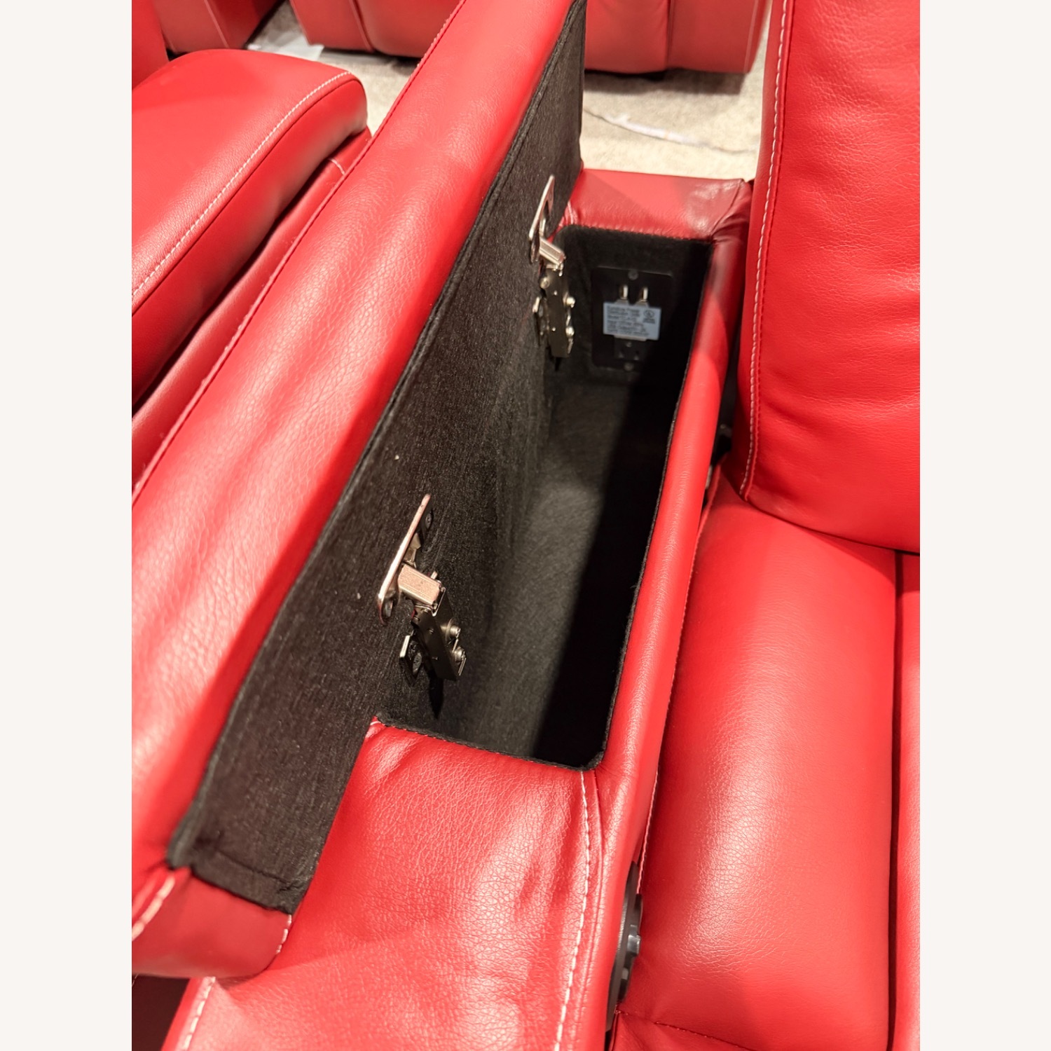 Red Leather Recliner - image-2
