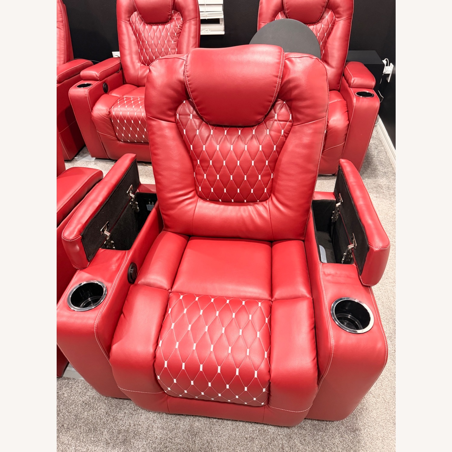 Red Leather Recliner - image-4
