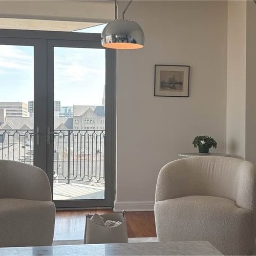 Used Design Within Reach  Marble Arc Floor Lamp Arco Style for sale on AptDeco