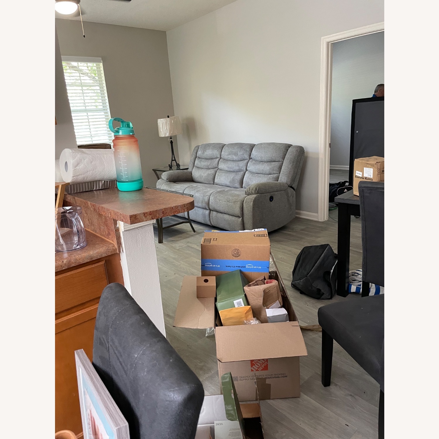 Grey Recliner Sofa - image-5