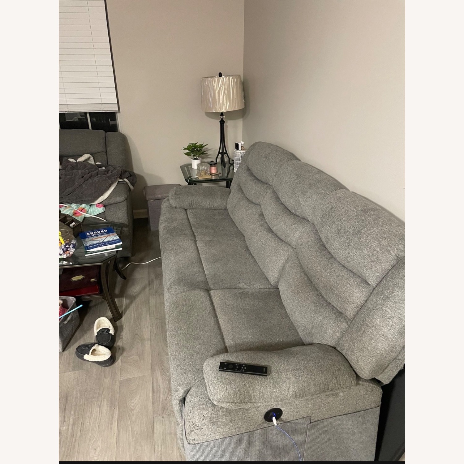 Grey Recliner Sofa - image-2