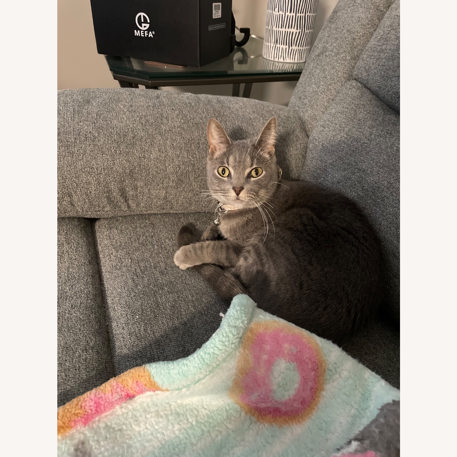 Grey Recliner Sofa - image-3