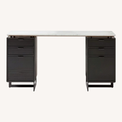 Used CB2 Black Marble Desk for sale on AptDeco
