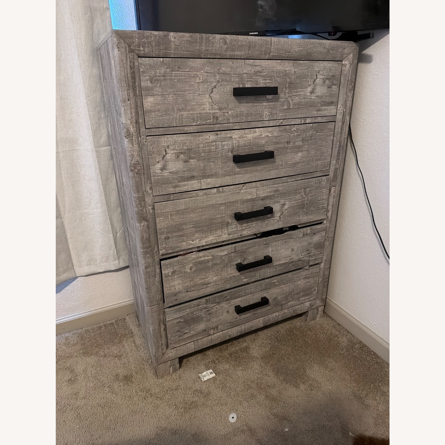 Light Gray Wood Chest - image-1