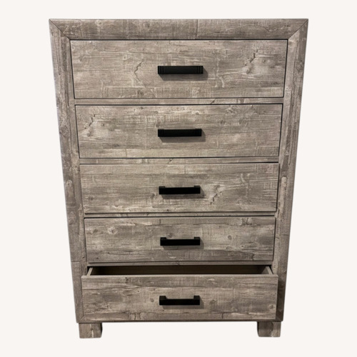Used Light Gray Wood Chest for sale on AptDeco