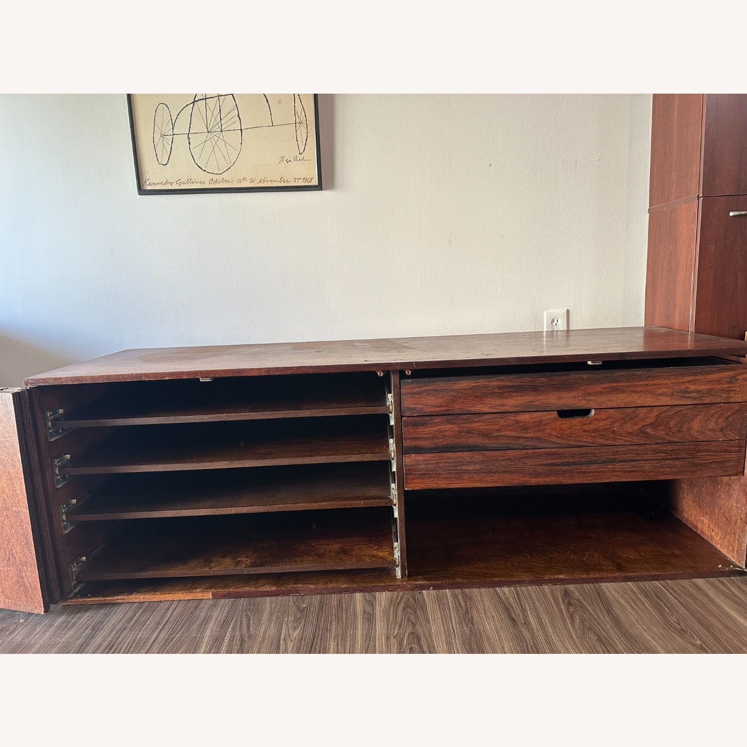 Vintage/Antique Dark Brown Wood Sideboard - image-8