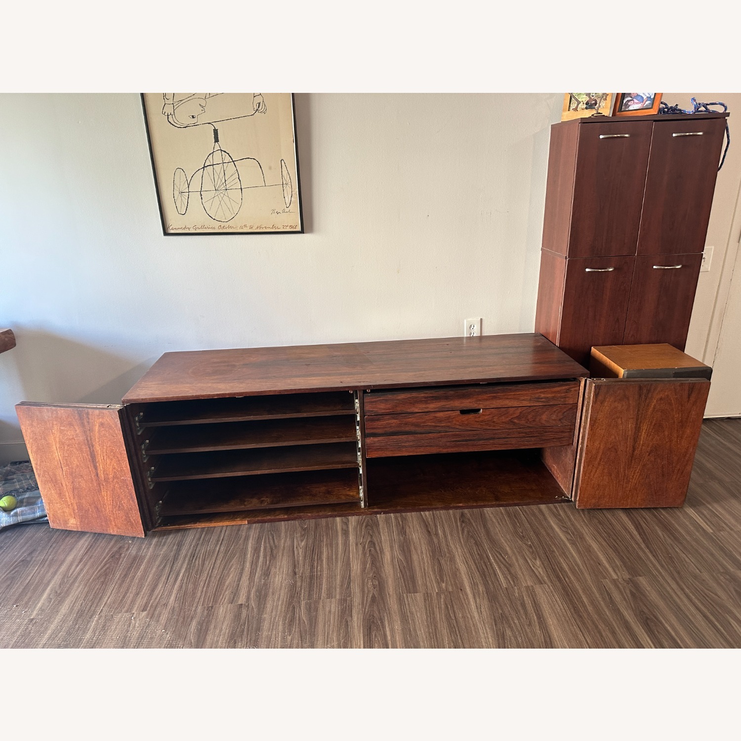 Vintage/Antique Dark Brown Wood Sideboard - image-7