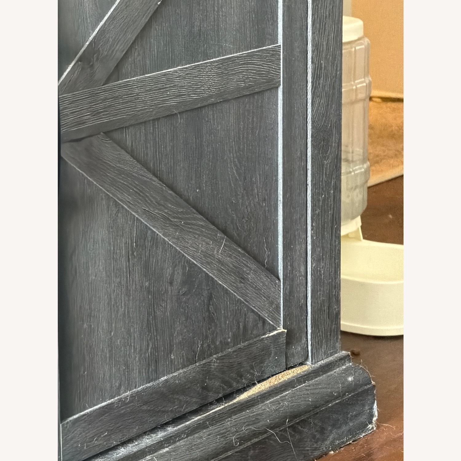 Dark Gray Wood Media Storage - image-3