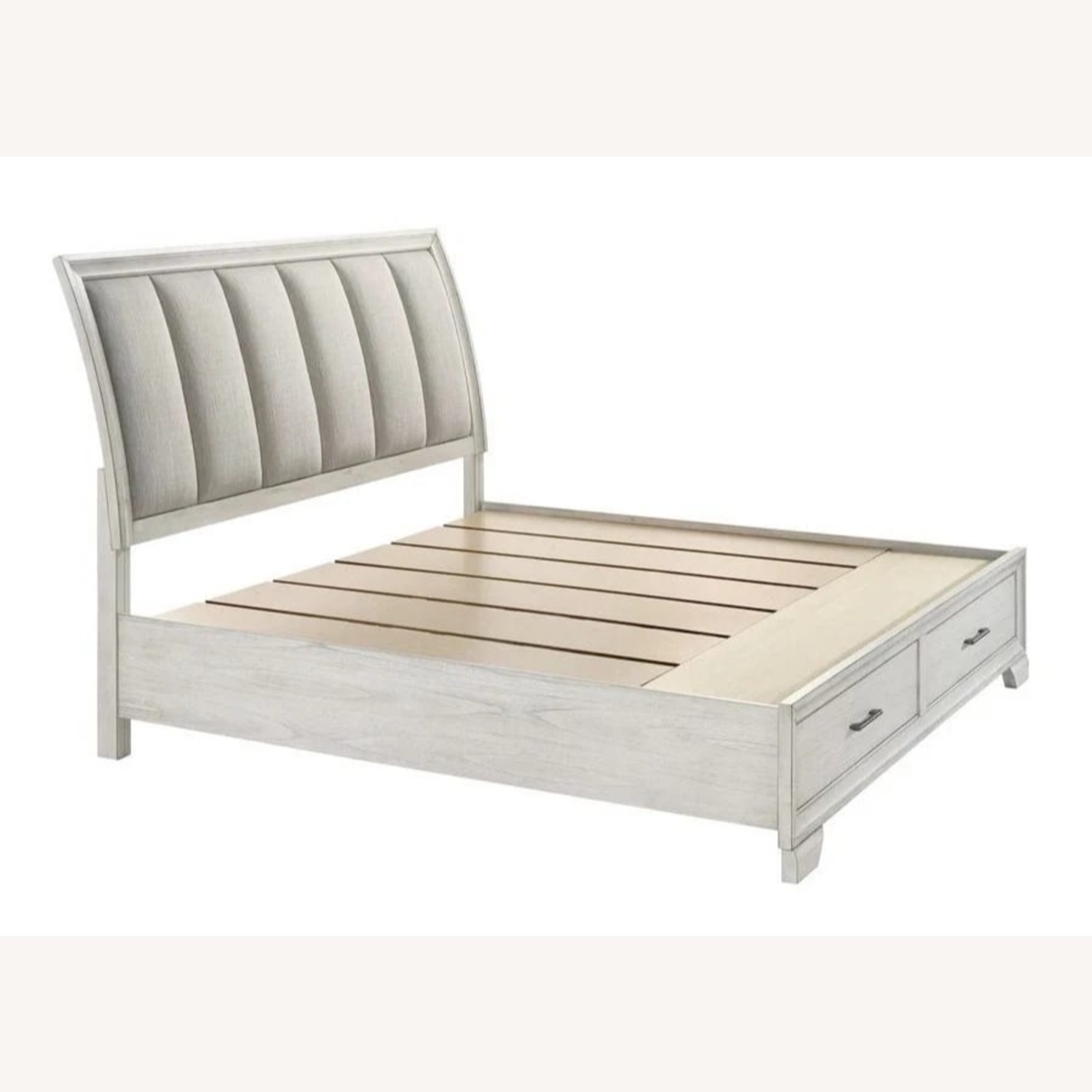 Queen Storage Bed White Oak - image-2