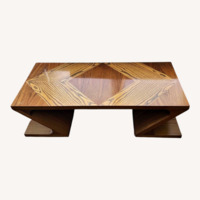 Lane Furniture Oak Zigzag Coffee Table Vintage 