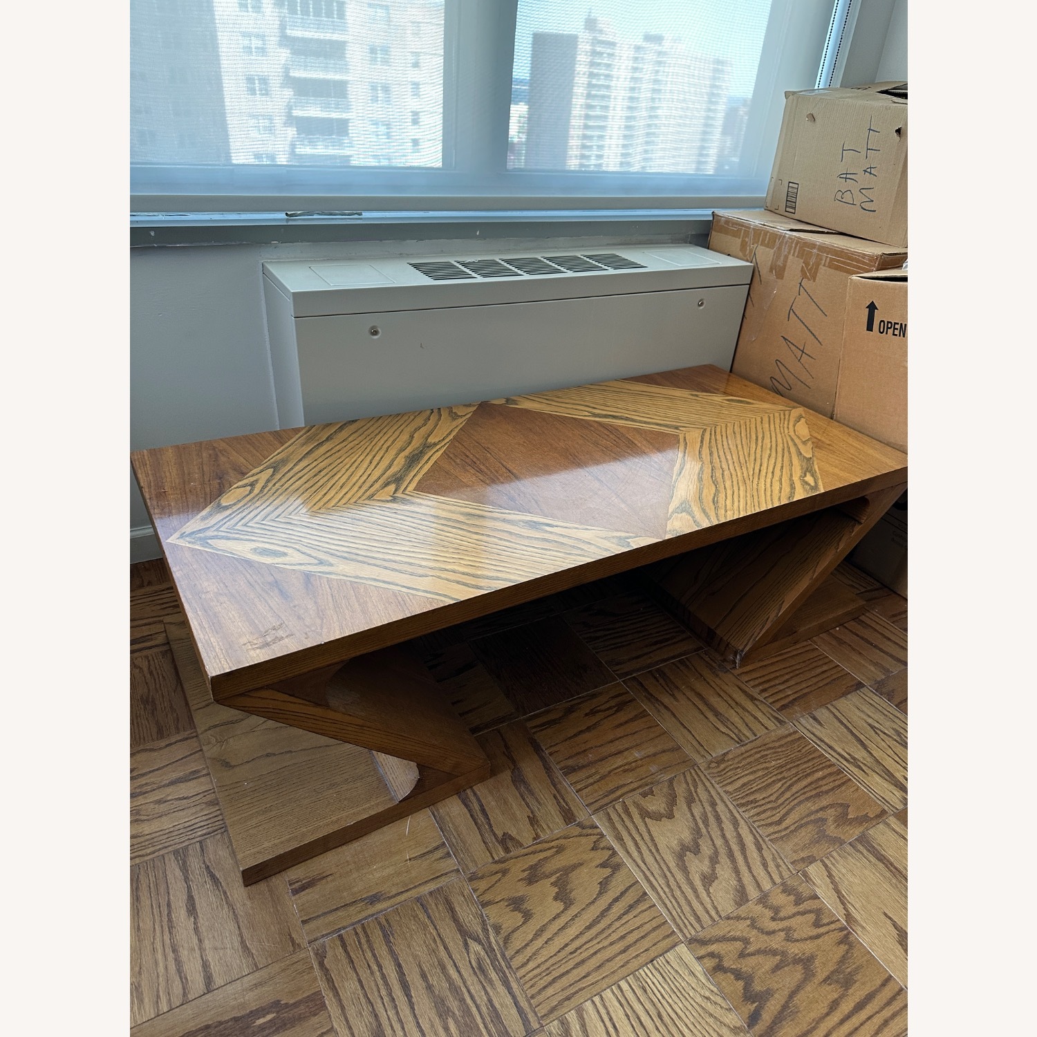 Lane Furniture Oak Zigzag Coffee Table Vintage  - image-2