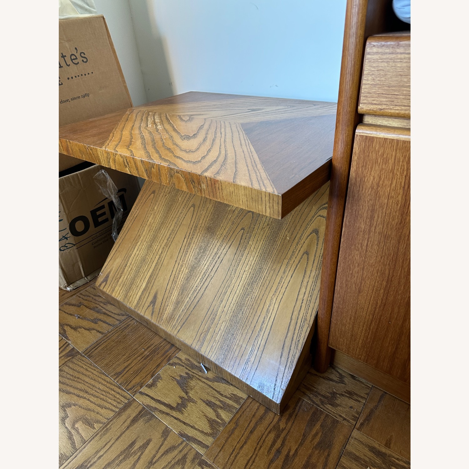 Lane Furniture Zig Zag Oak Side Tables Vintage  - image-3