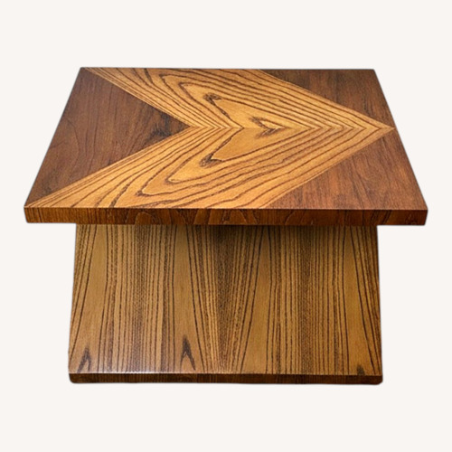 Used Lane Furniture Zig Zag Oak Side Tables Vintage  for sale on AptDeco