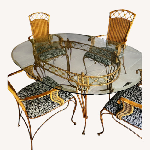 Used Rust Color Wrought Iron Dining Sets for sale on AptDeco