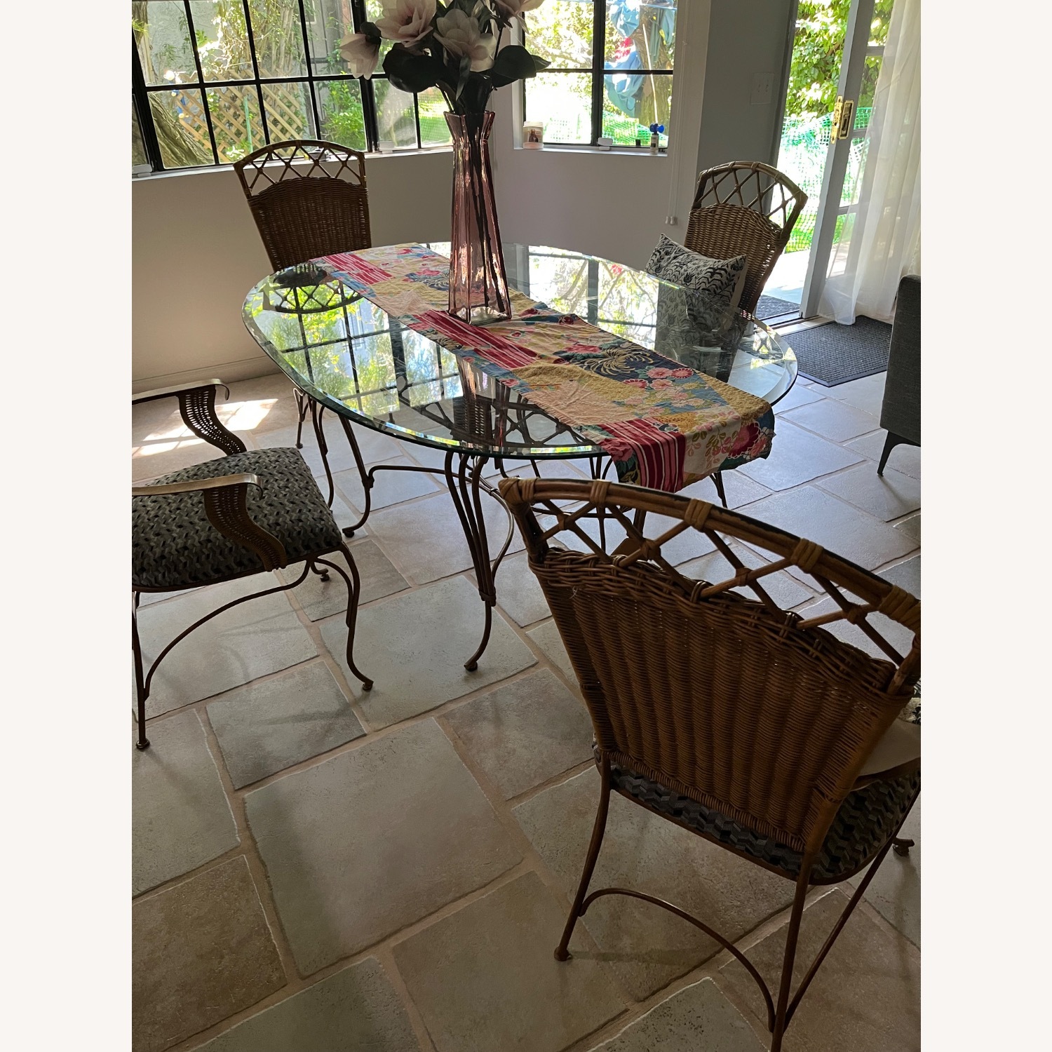 Rust Color Wrought Iron Dining Sets - image-3